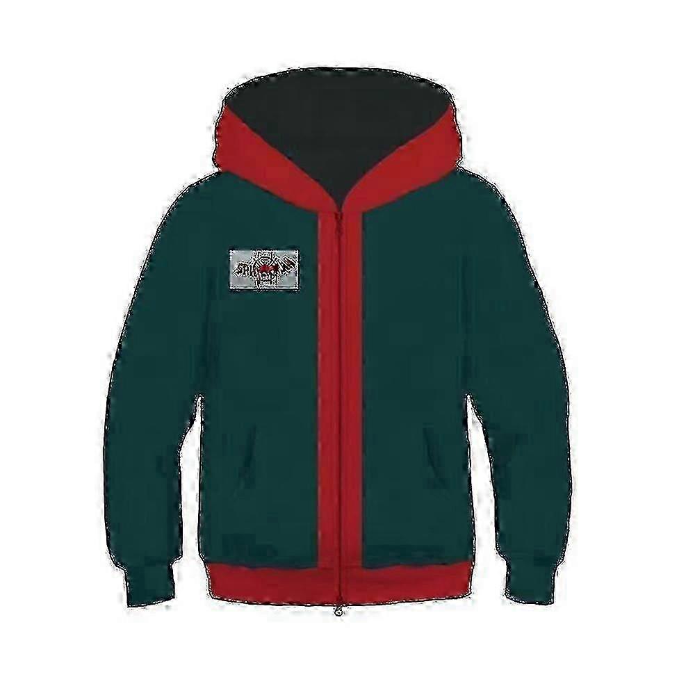 w Kids Verse Miles Morales Cosplay Spiderman Jacket Coat Hooded Tops 4-13 Years
