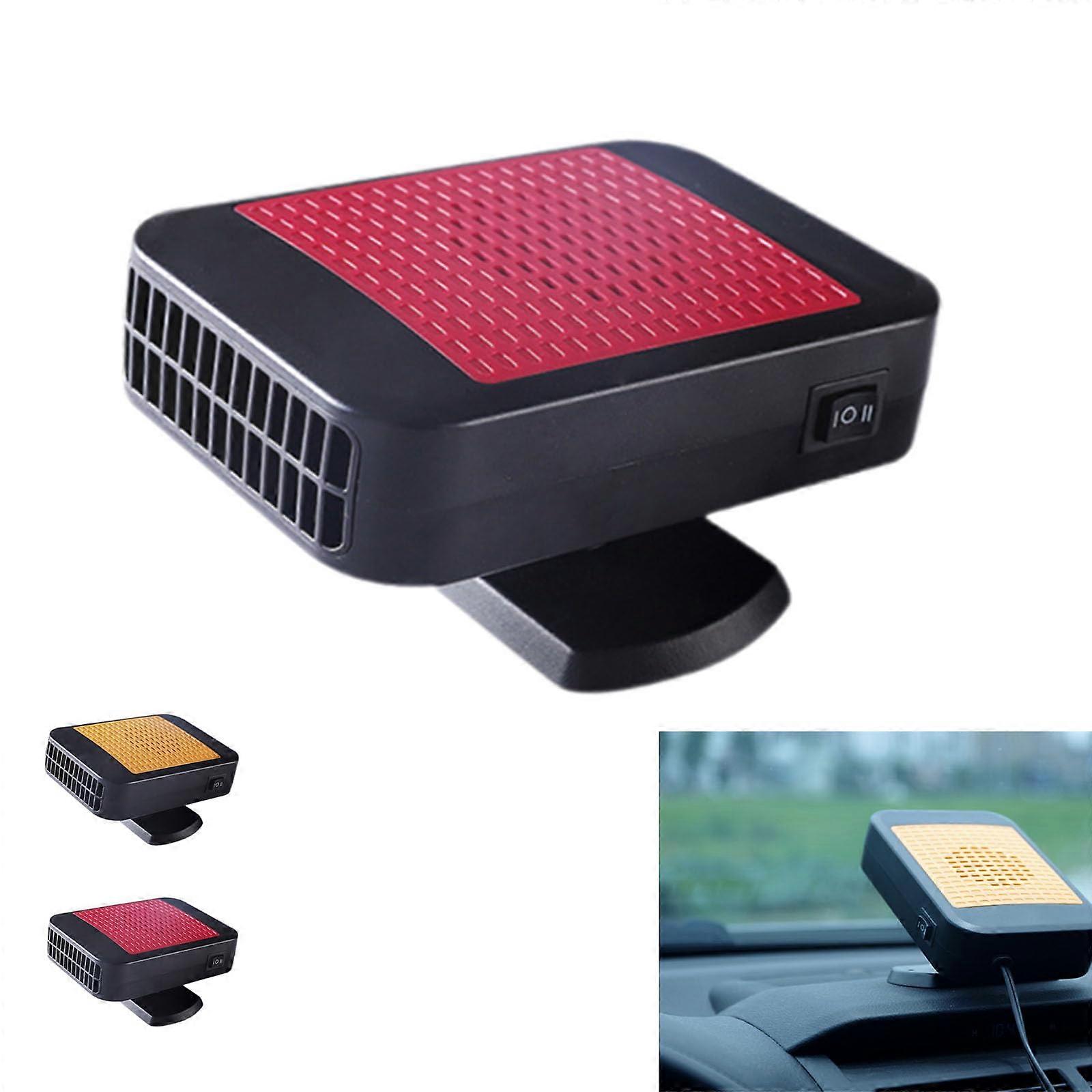 12V Car Heater and Cooling Fan, Fast Heating Dual Mode Windshield Defroster with 360° Rotation RedBlack