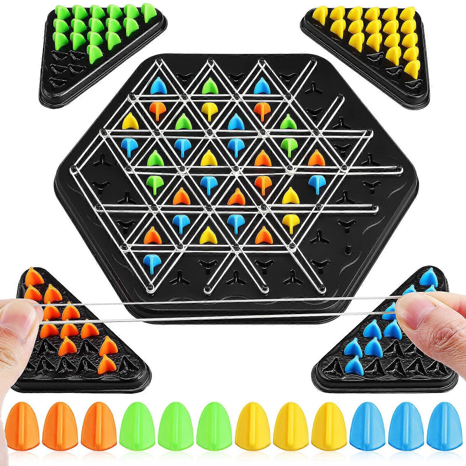 Plastic Triangle Chess Set For Fun Multiplayer Sessions Enhancing Communication In Family Gatherings 1 Set