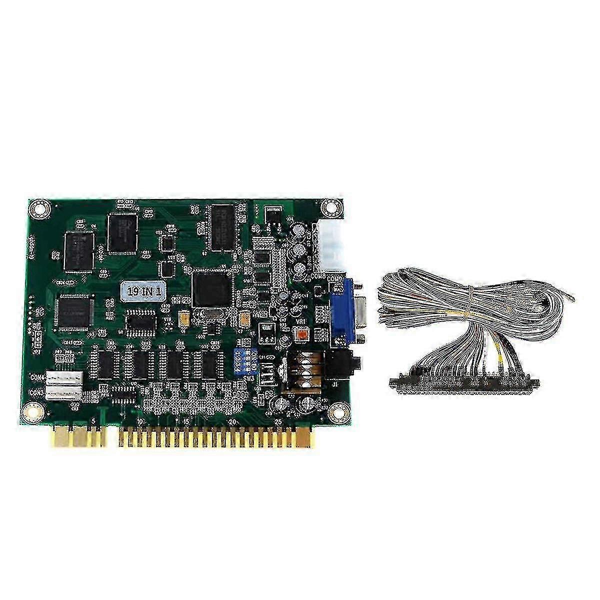 x 19 In 1 Classic Game Board+28 Pin Jamma Cable Vga Output Game Board Durable For Jamma
