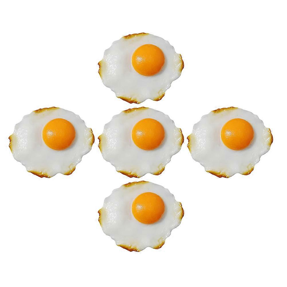Fried Egg Model Fake Fried Egg Model for Decoration 5Pcs Set