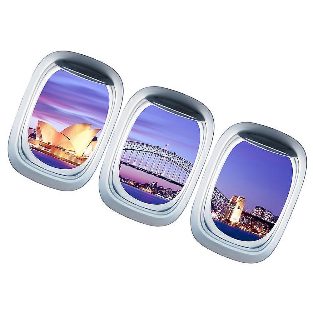 Window Mural Decal Three-Dimensional Combination Porthole Wall Sticker 1Pcs
