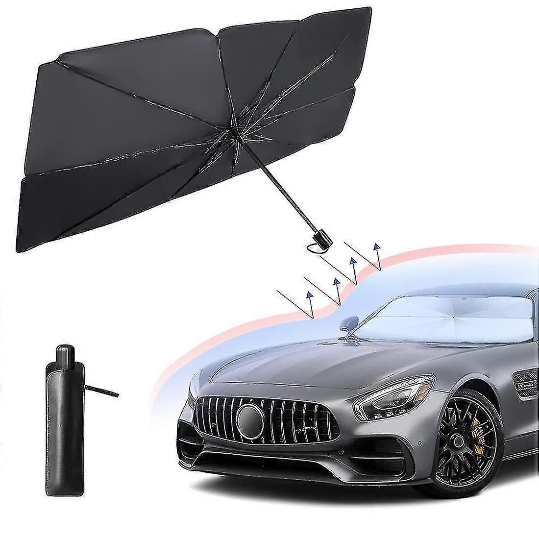 Car Front Window Sun Shade,foldable Car Front Windshield Sunshade (125*65cm)