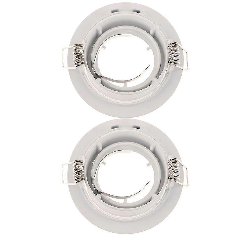 2pc Mr16/gu10 Light Bracket Holder For Spotlight Ceiling Downlight 50w White