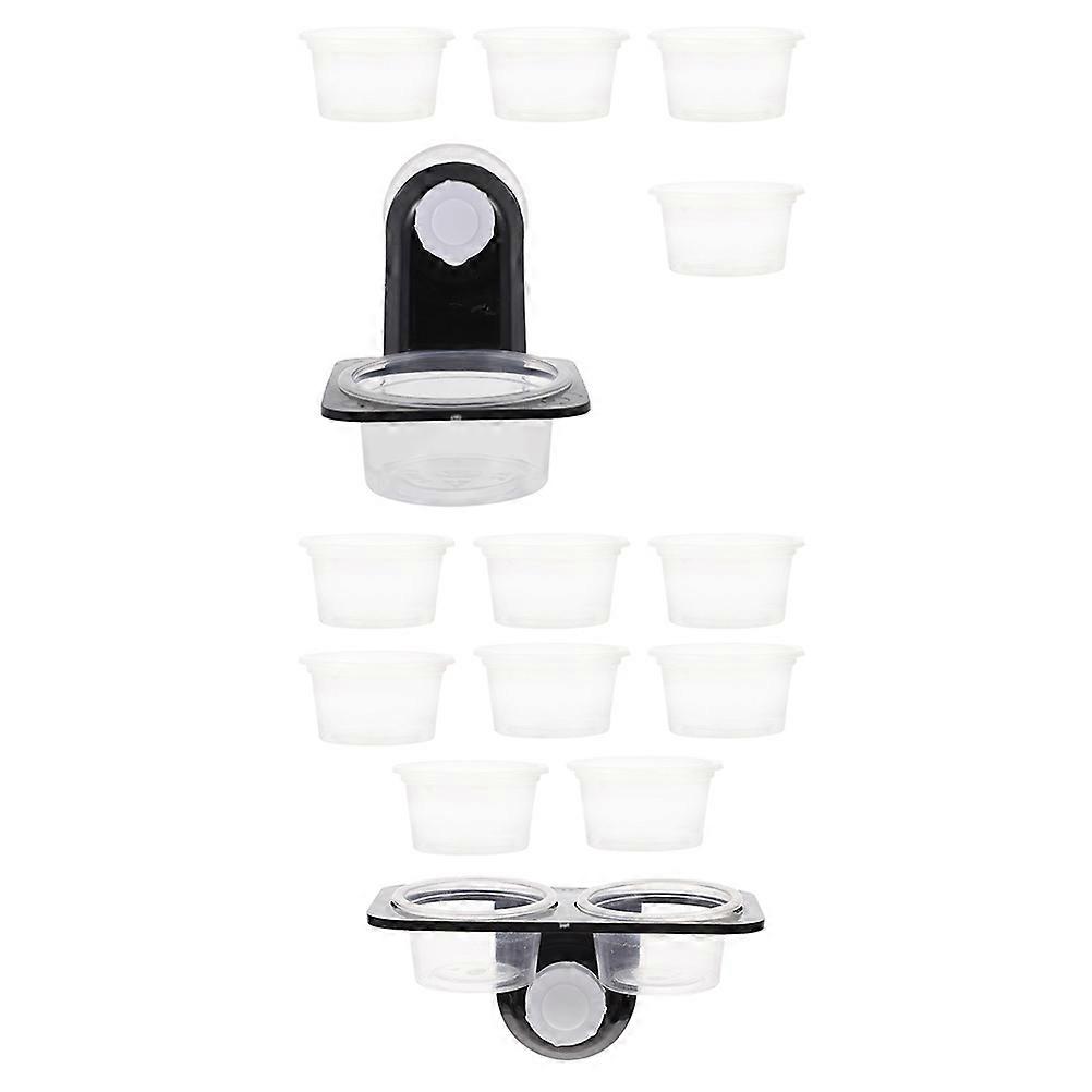 Reptile Water Feeding Bowl Plastic Feeder for 4Sets Reptile Pets