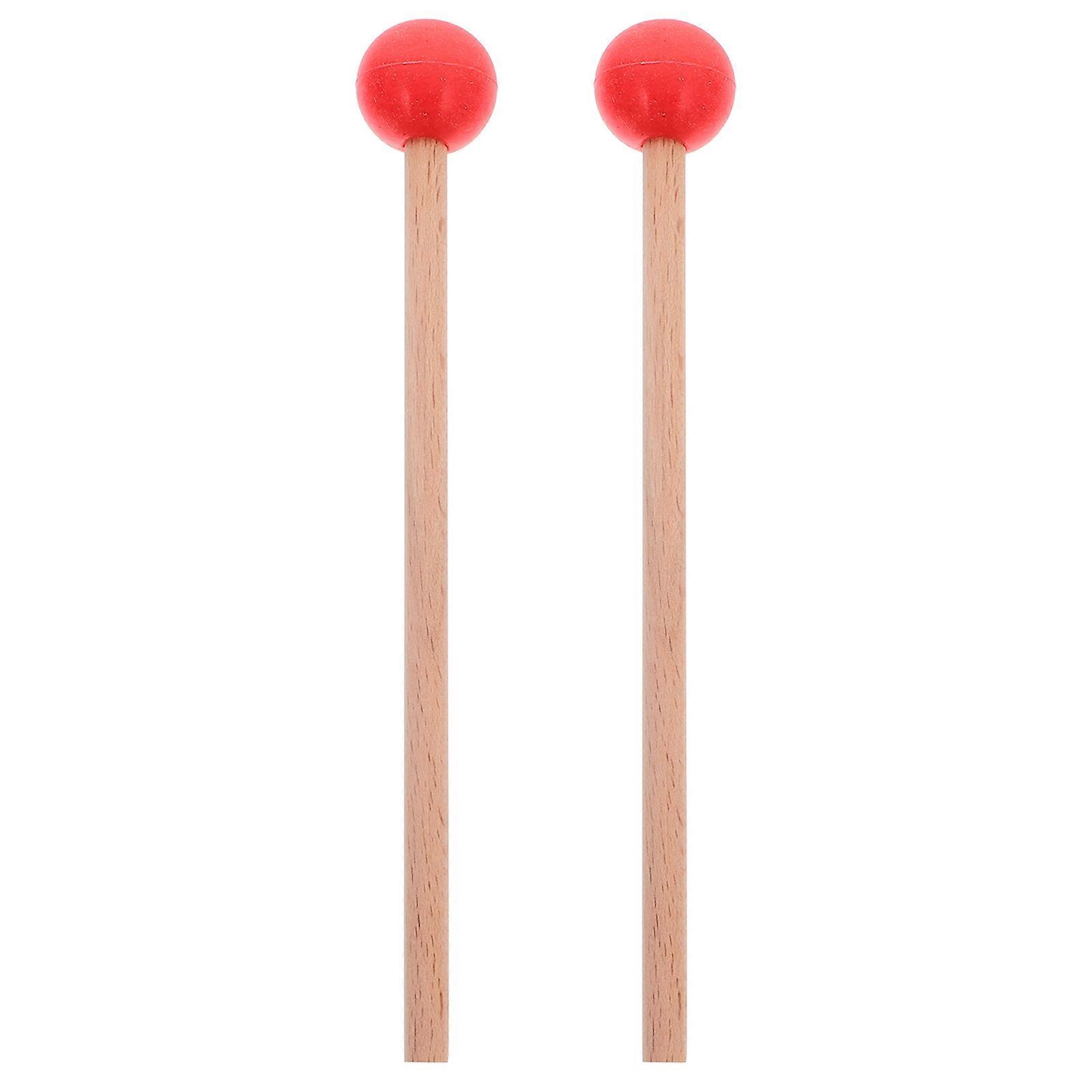 Percussion Stick Tongue Drum Mallet for Performance 1Pair Beech Wood