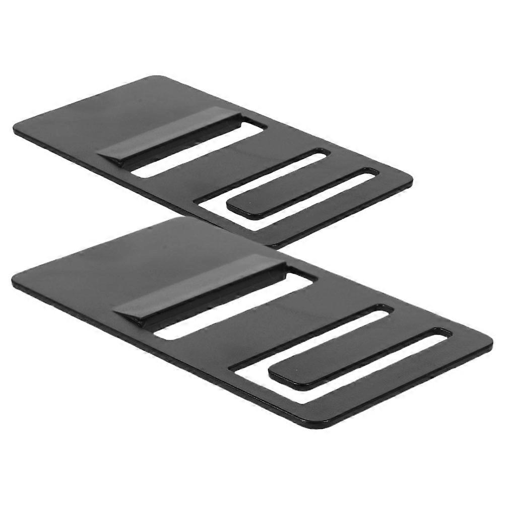 Black Rv Refrigerator Door Prop Clips for Secure Locking 2Pcs ABS Material