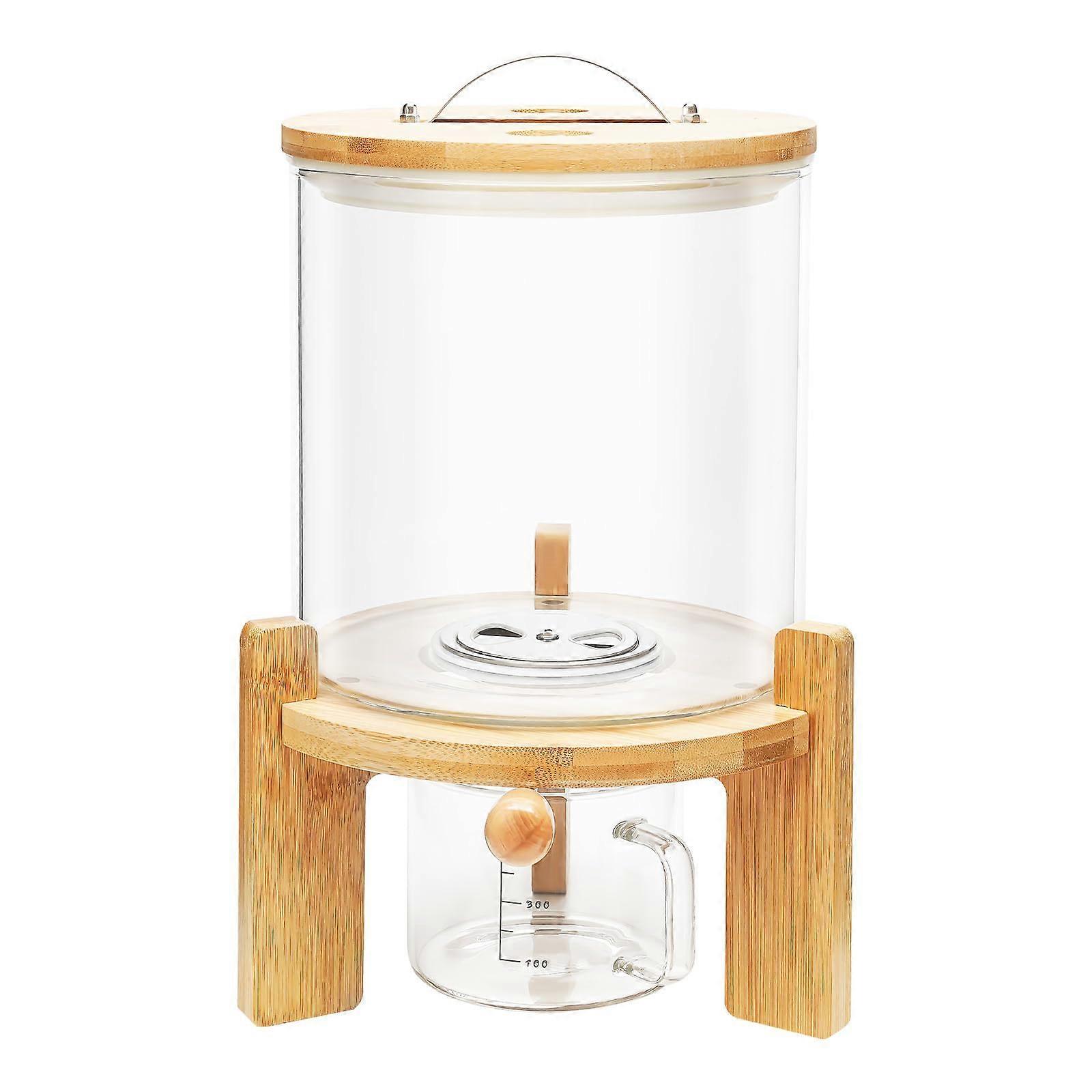 Large Capacity Rice Dispenser with Lid, Airtight Cereal Storage Container with Measuring Cup