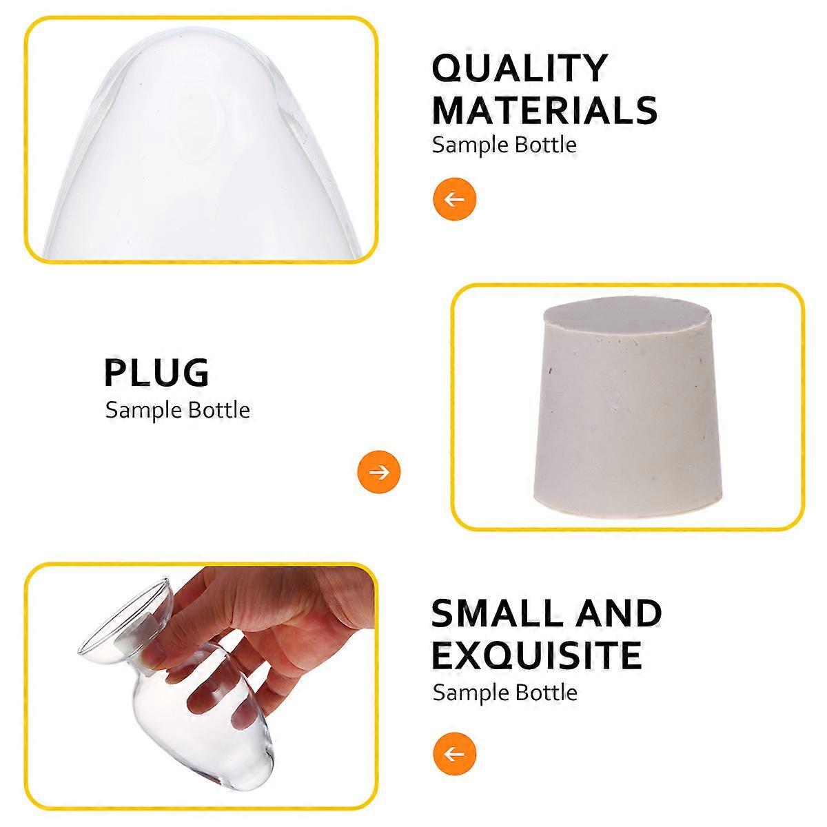 Transparent Glass Test Tube for Laboratory Use 2pcs with Durable and Flat Bottom Design