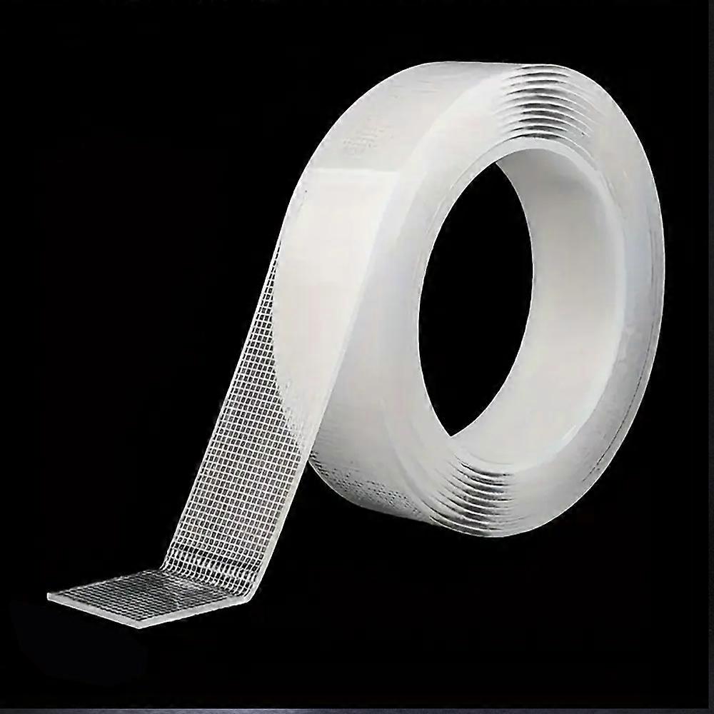 3PCS Reusable Traceless Strong Sticky Adhesive Mesh Nano Tape, Washable Clear Mounting For Paste Items In Home Office Car