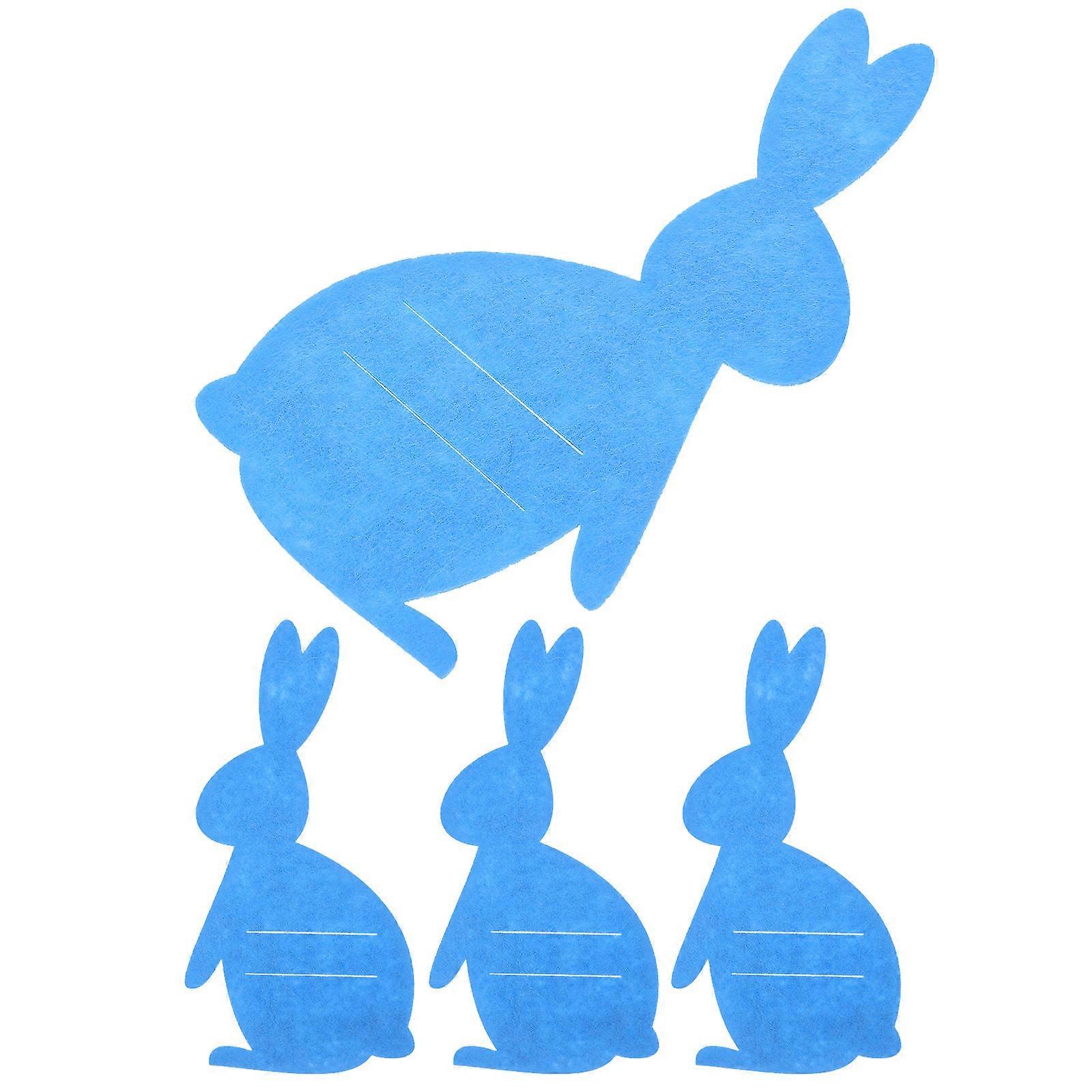 Rabbit Shape Cutlery Bags Cloth Easter Holder for Storage 16Pcs