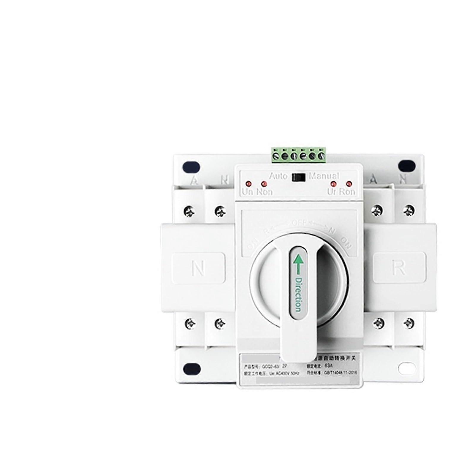 Automatic Transfer Switch 220V 63A Dual Power ATS for Home Use PZ30 Distribution Box 2P63A