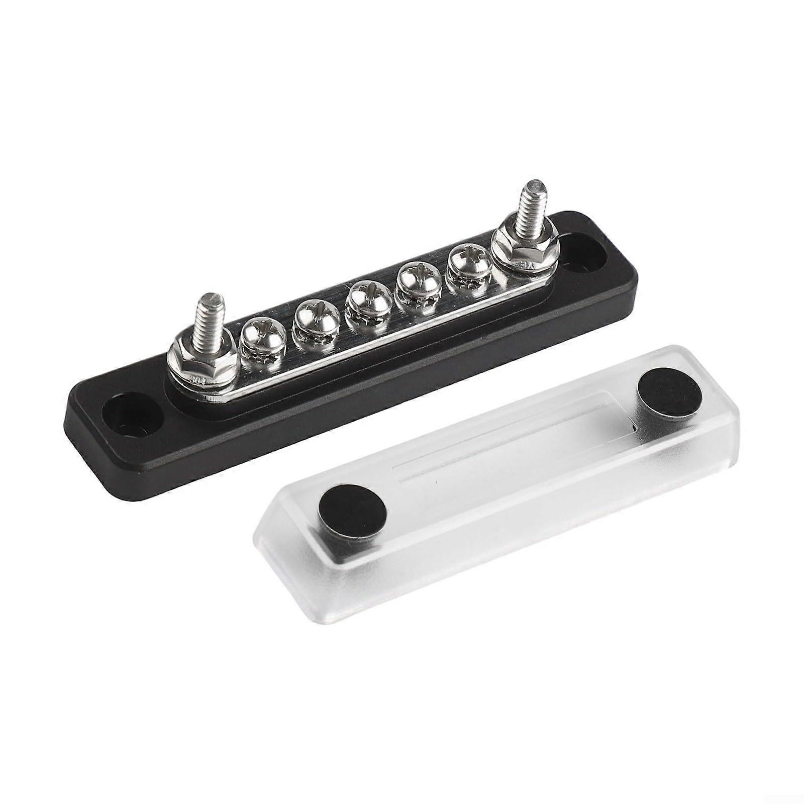 48V DC Busbars Distribution Block Safe Installation Options Black Finish Compatible With 48V Systems