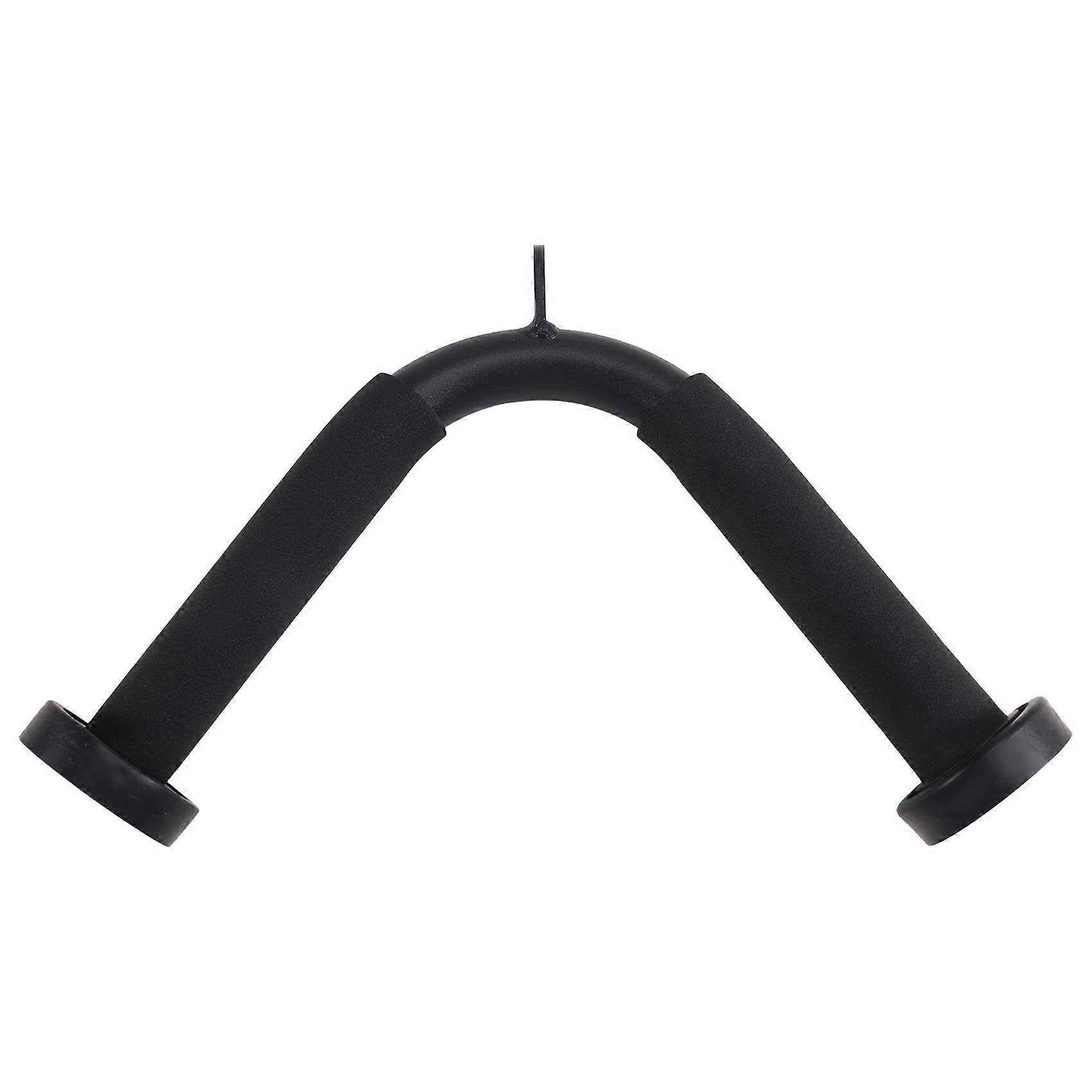 Ergonomic Triceps Rope Pull Down Bar, V Bar Cable Attachment, with Non-Slip Rubber Grip