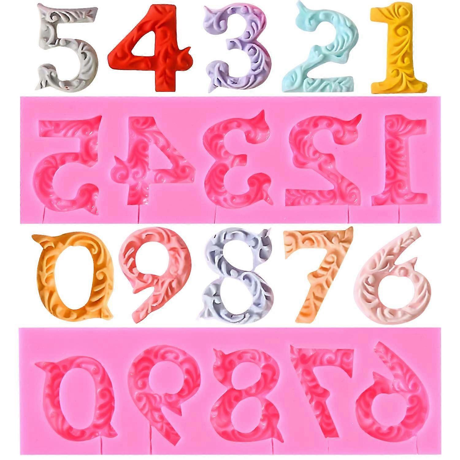 Silicone Number Mold 09 3D Fondant Chocolate Molds Nonstick Easy Release for Cake Decorating