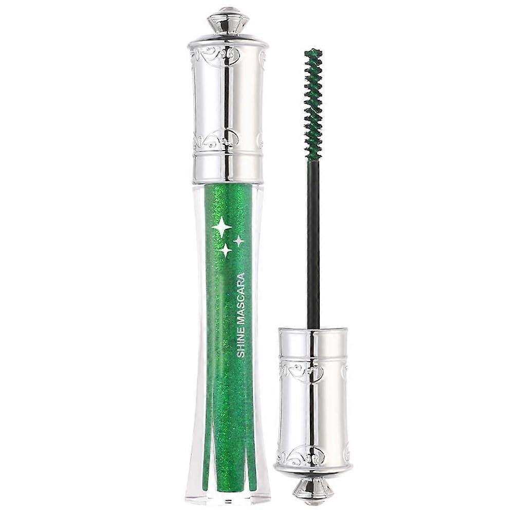 Green Glitter Waterproof Mascara Volumizing Lengthening Smudgeproof Long Lasting Lash Effect 0.12 oz