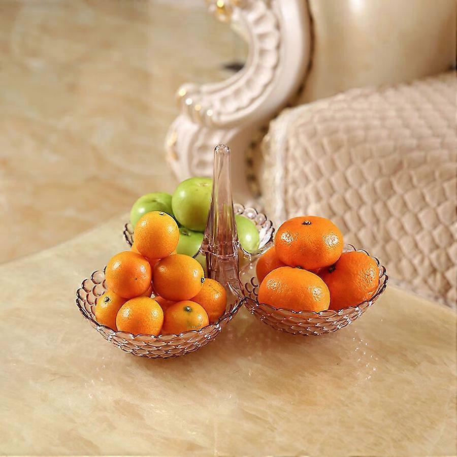 Stackable Multi-Layer Plastic Fruit Tray Candy Tray, Multi-Purpose Rotatable Coffee Table Treat Holder (Multi-Color Available)
