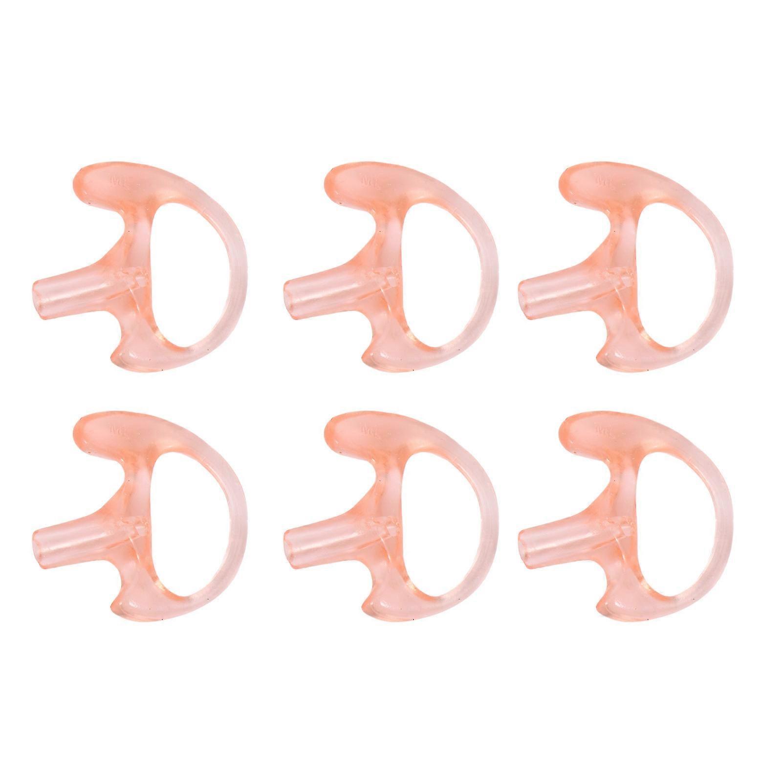 Ear Mold Pink Silicone Replacement for Headset 6Pcs