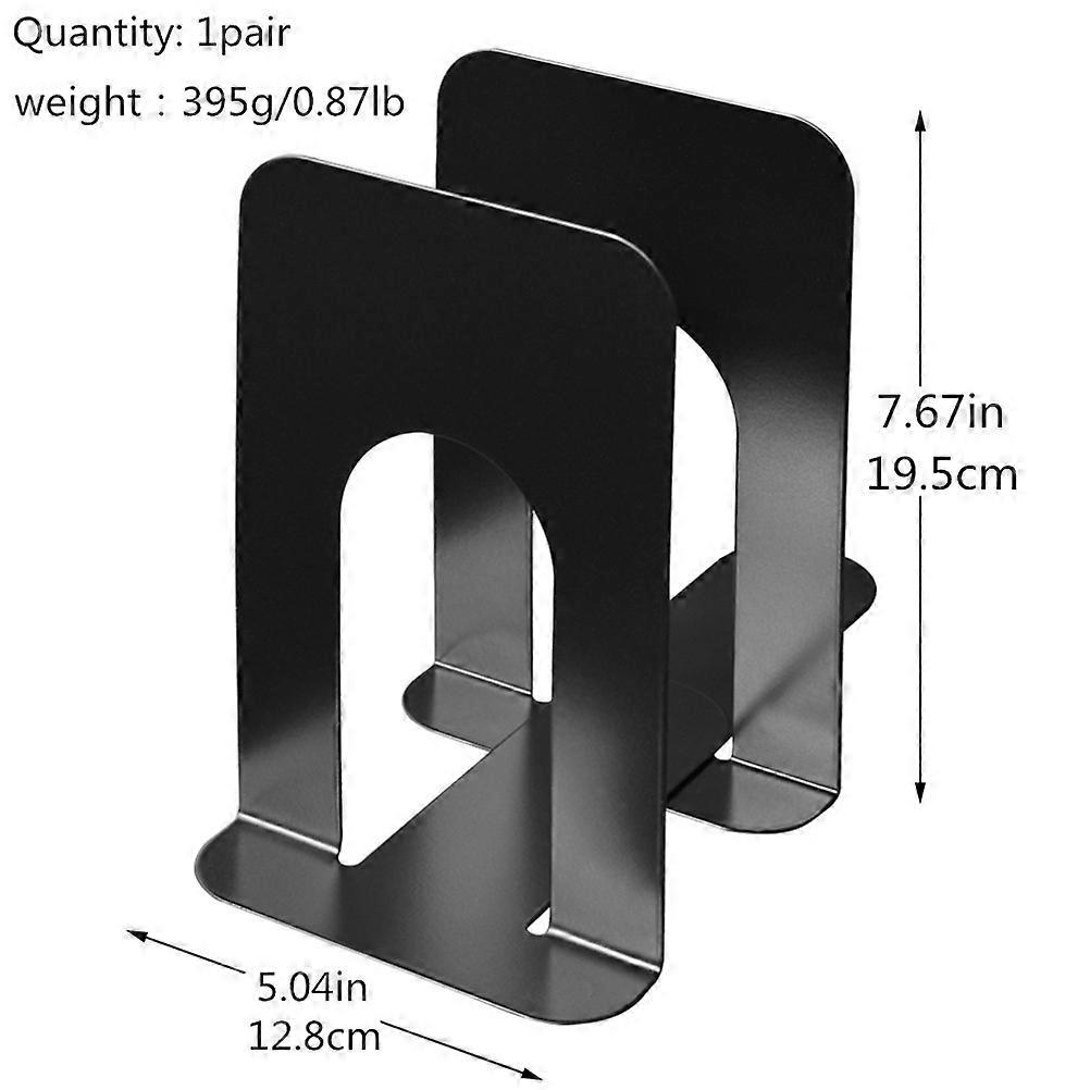 Book Folder Bookshelf Book Baffle for Organizing Books 1Pair Black