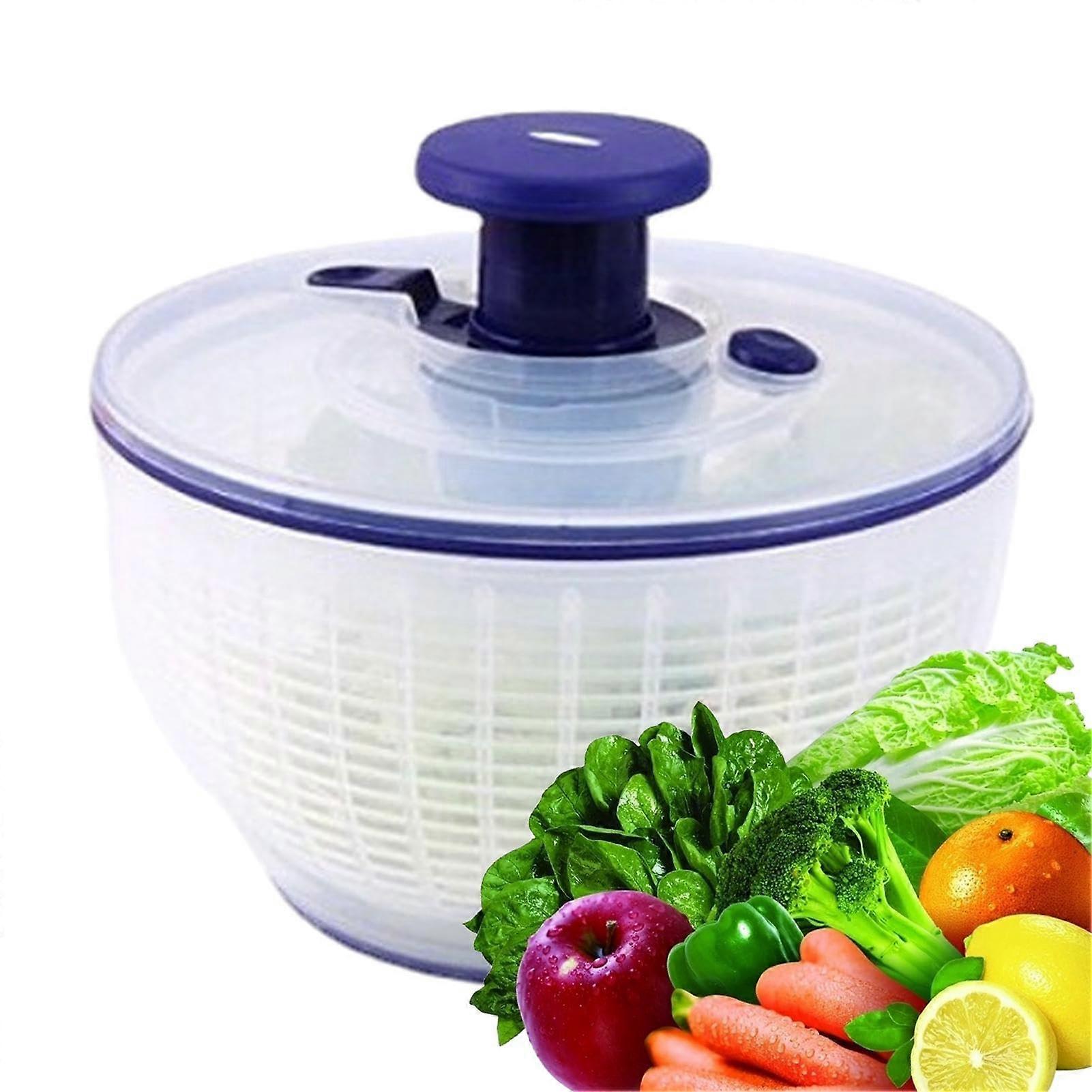 Salad Spinner Vegetable Washer with Easy Pump Handle for Fast Fruit Drying and MultiPurpose Kitchen Use