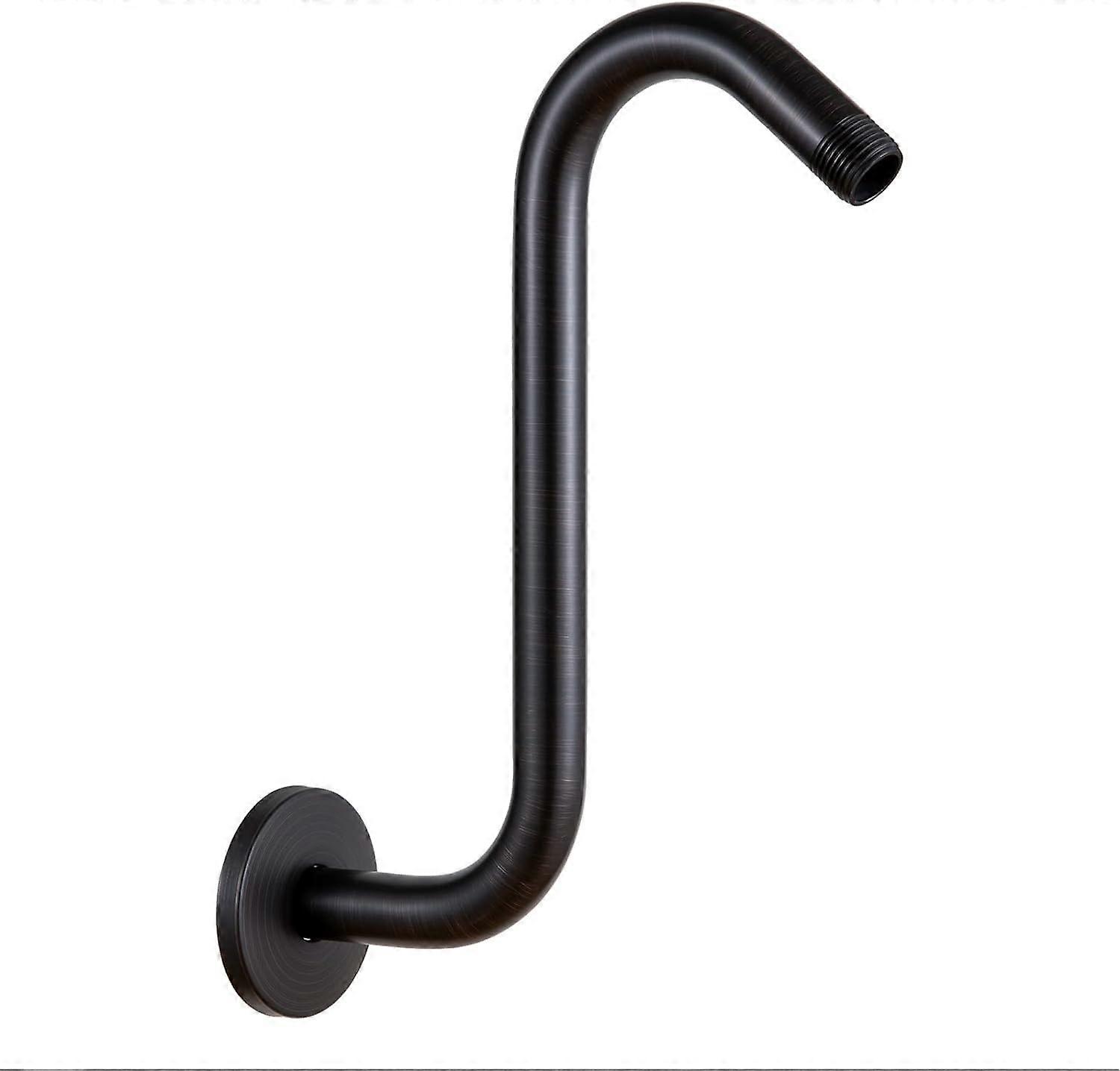 8 Inch Matte Black Shower Head Extension Arm, Gooseneck Design, Extra Height, RustResistant