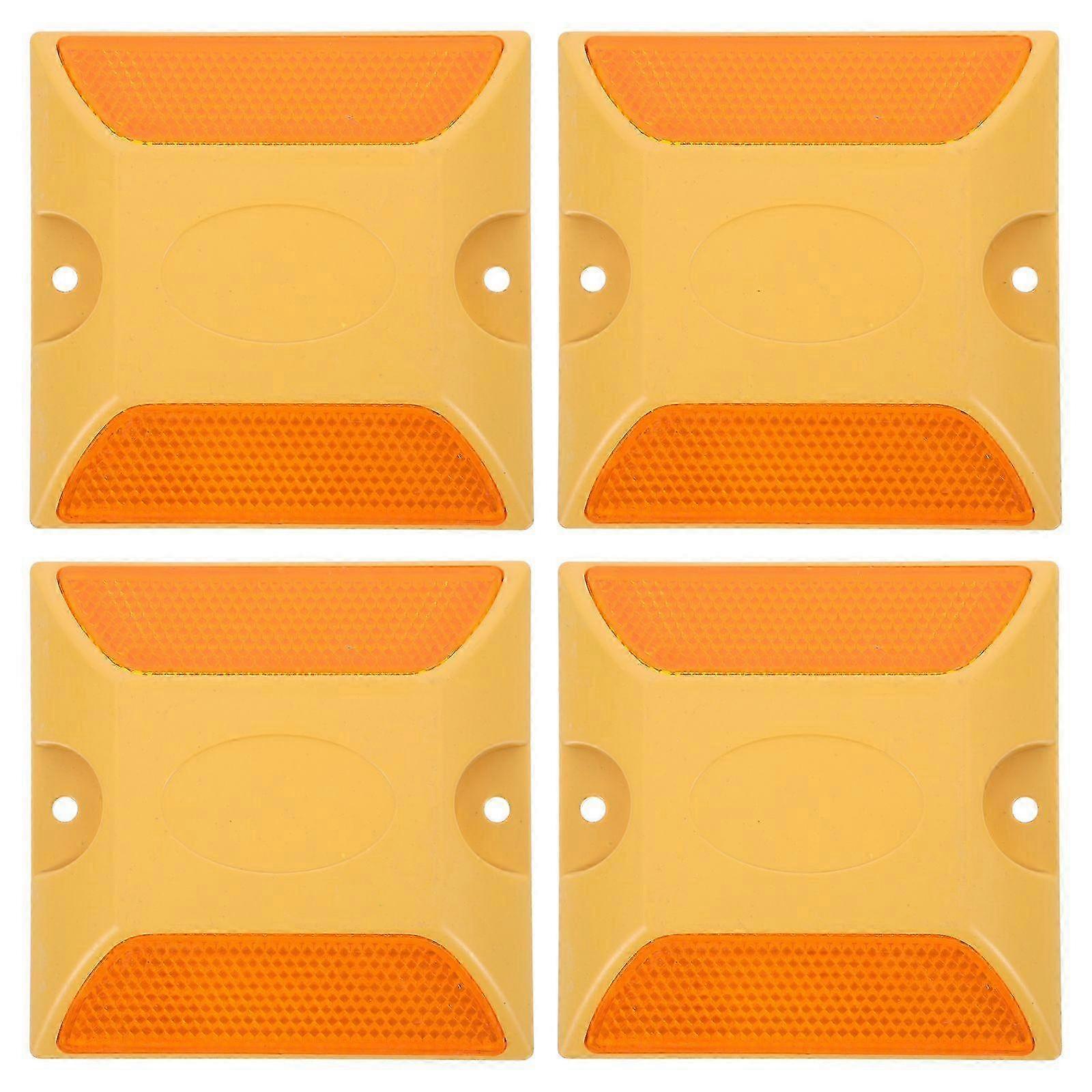 4pcs Highway Road Deceleration Plate Buffer Pad Speeds Limit Reflective Blocks 2025
