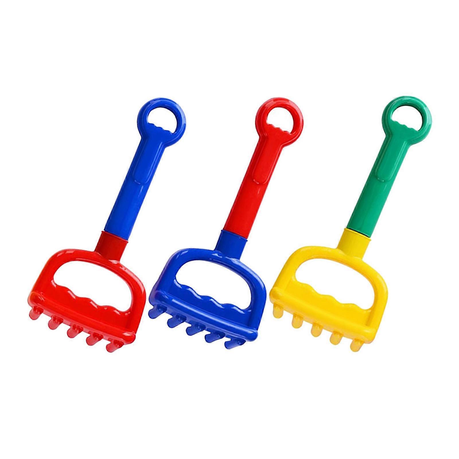 Children Sand Rake Toy for Beach Playing Outdoor Assorted 3Pcs