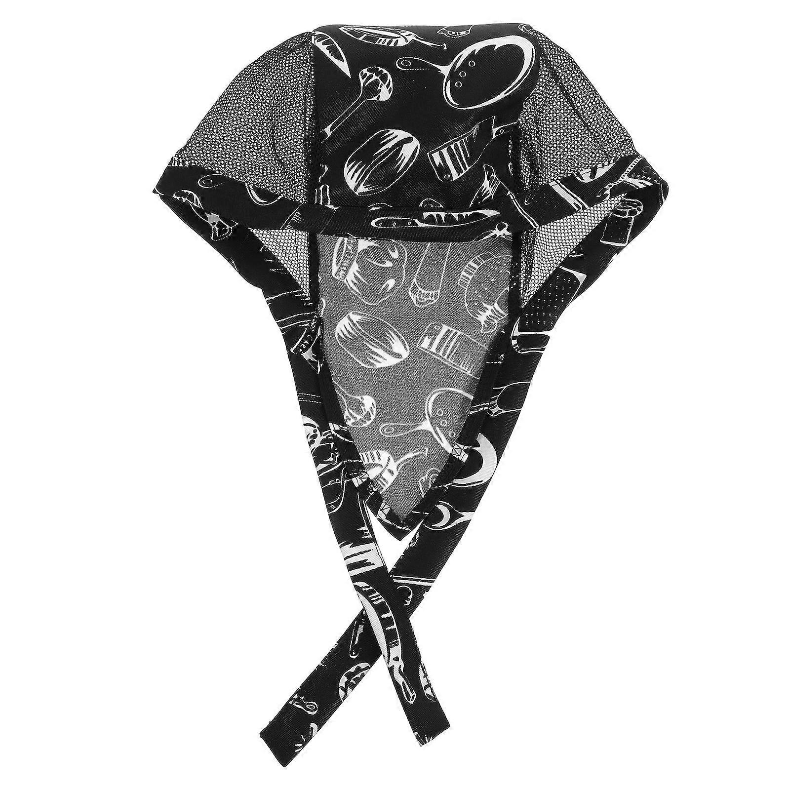 Black Chef Hat for Working 1Pcs Adjustable Breathable Comfortable Kitchen Cap