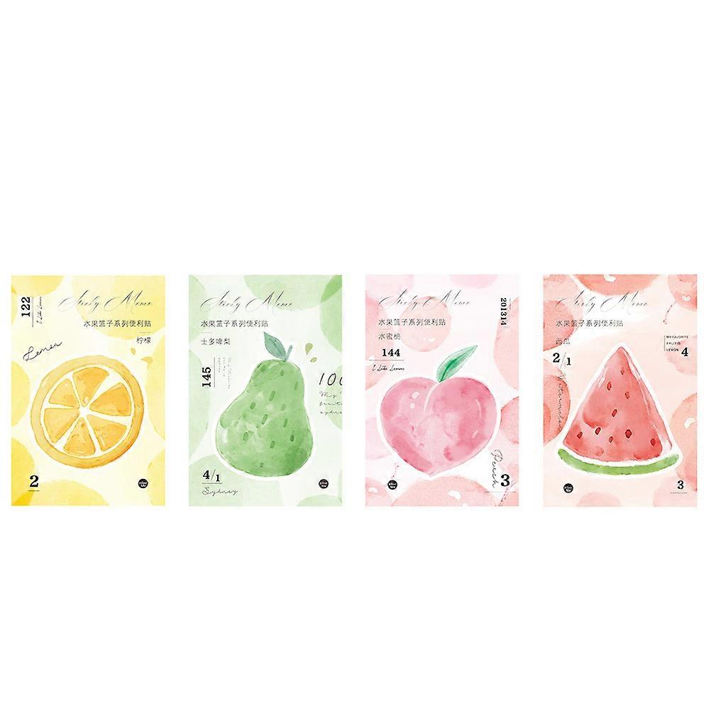 Memo Pad Stickers Labels Assorted Color Workmanship Smoothly Writing Office School 4Pcs