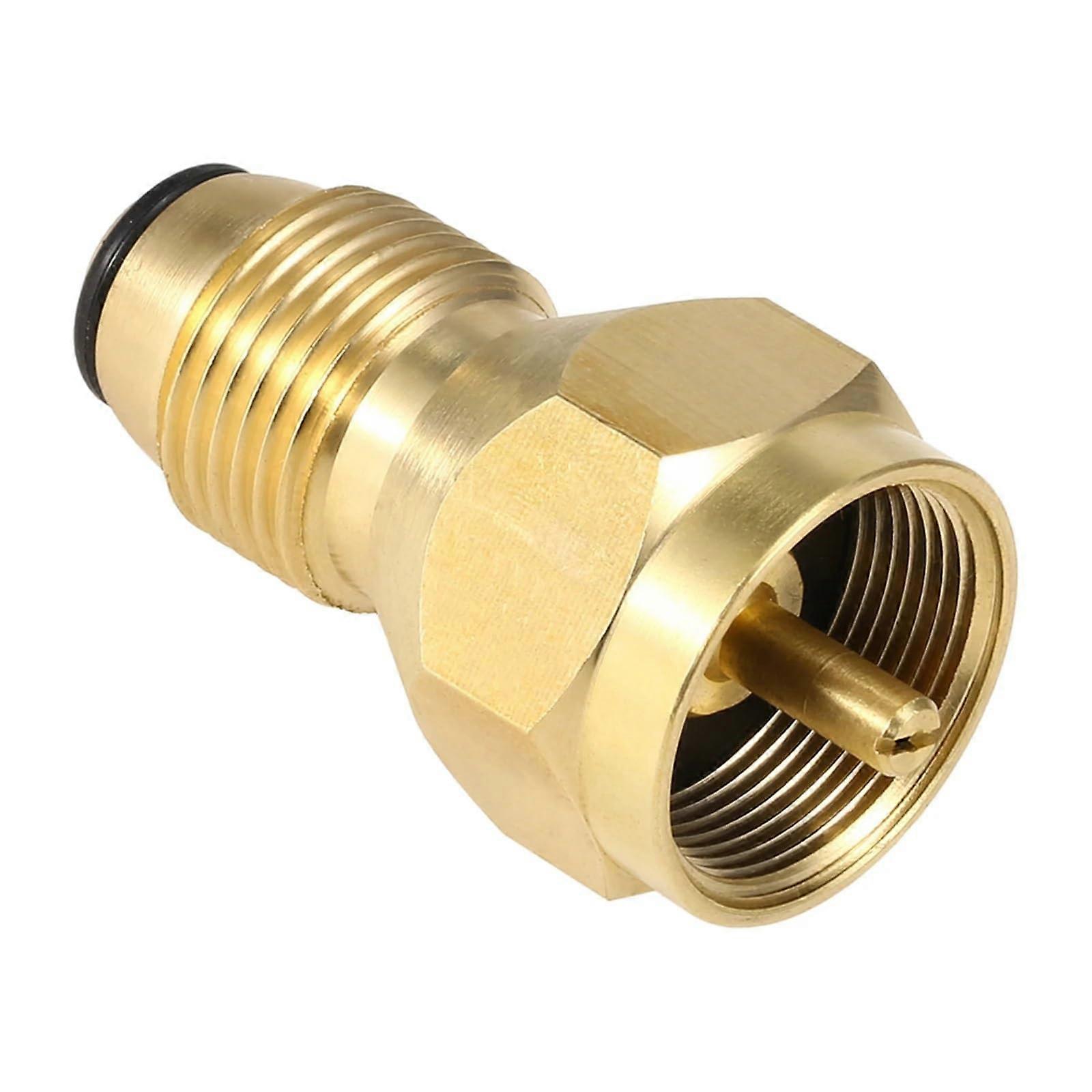 Propane Refill Adapter Solid Brass POL LPG Tank Valve for 1LB Small Cylinder Easy Refilling