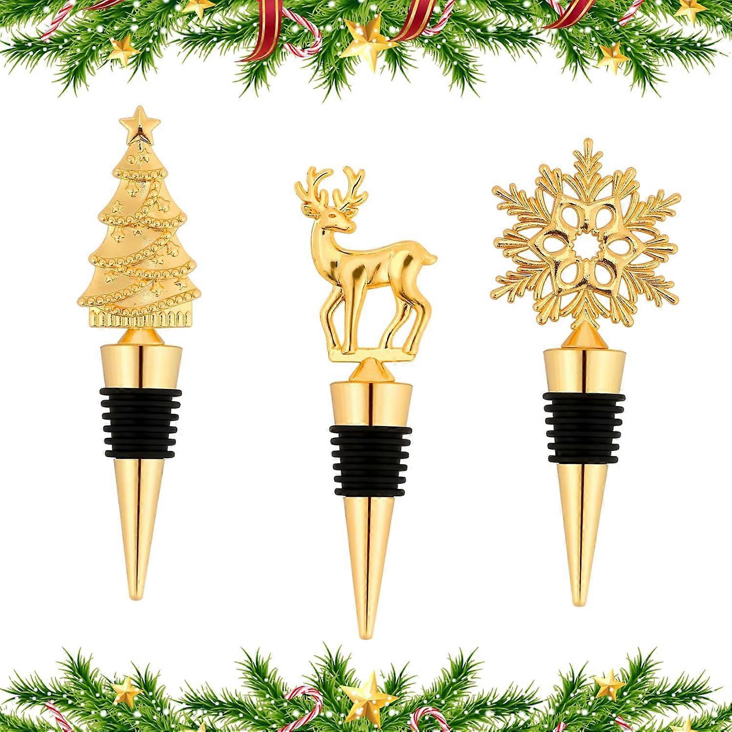 3-Pack Champagne Stoppers, Reusable