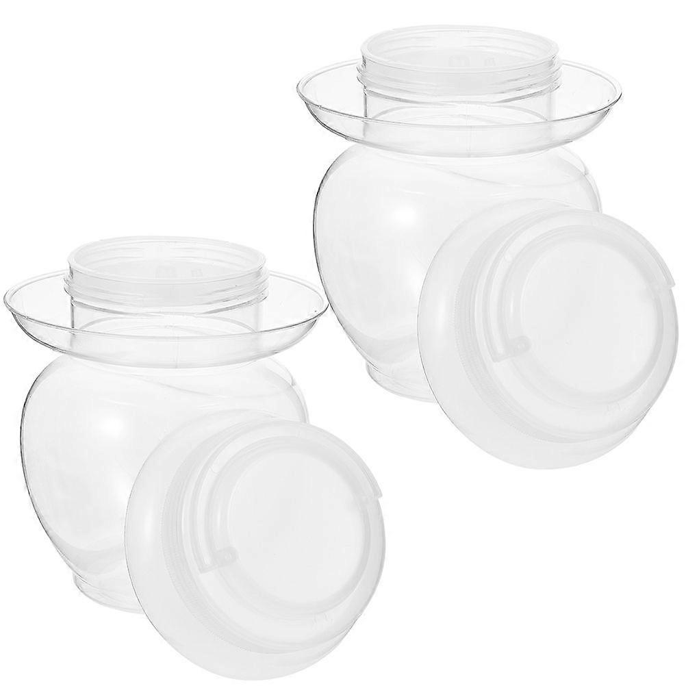 2Pcs Transparent Pickle Jars Multi-function Storage Jars Household Pickle Holders