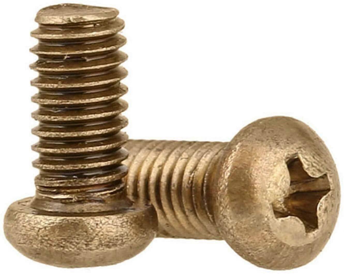Small Brass Machine Screws M3 25mm M2 Phillips Round Head Copper Screws for Electronics