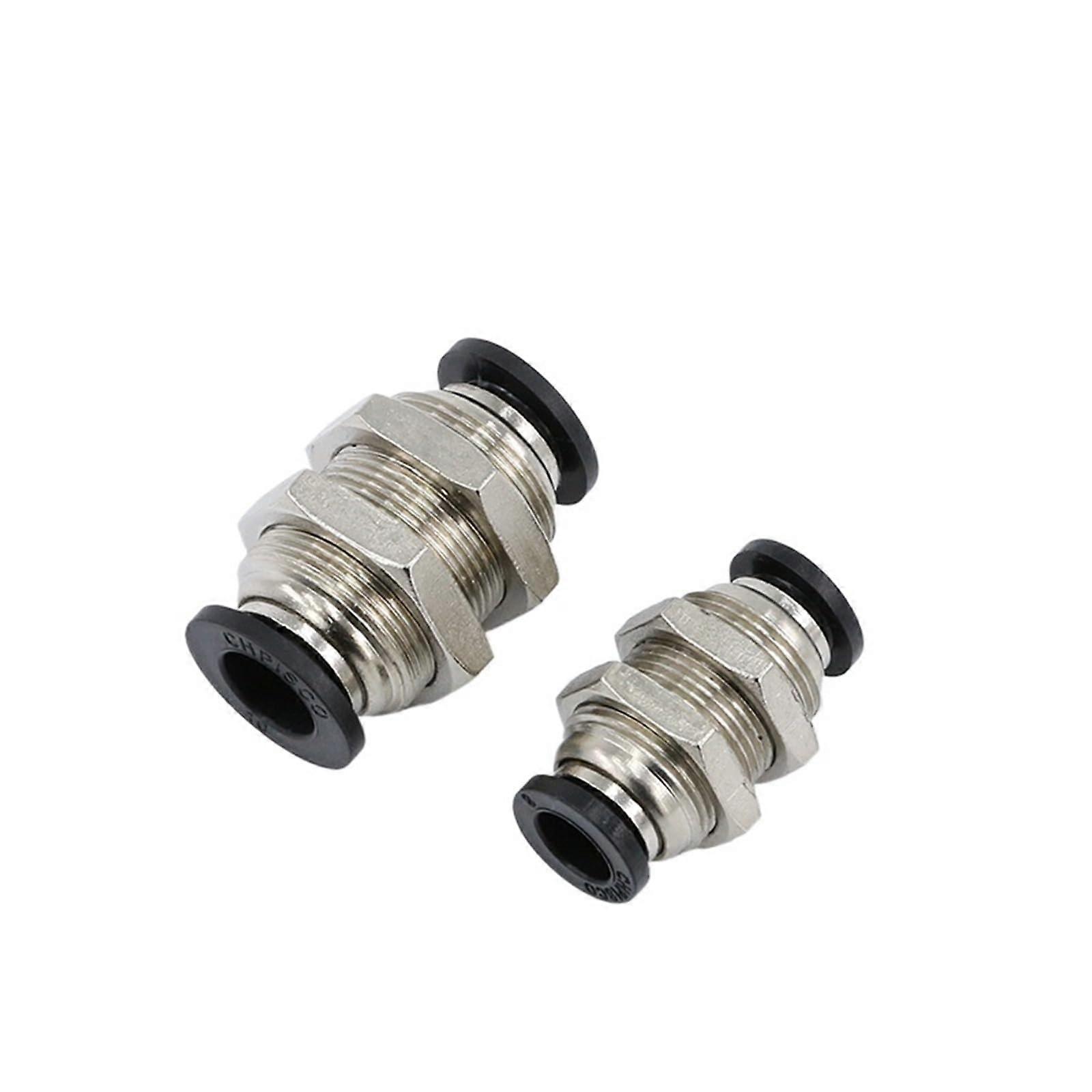 PM8 Pneumatic Quick Connector with Secure Seal, TwoWay 8mm StraightThrough Air Hose Fitting