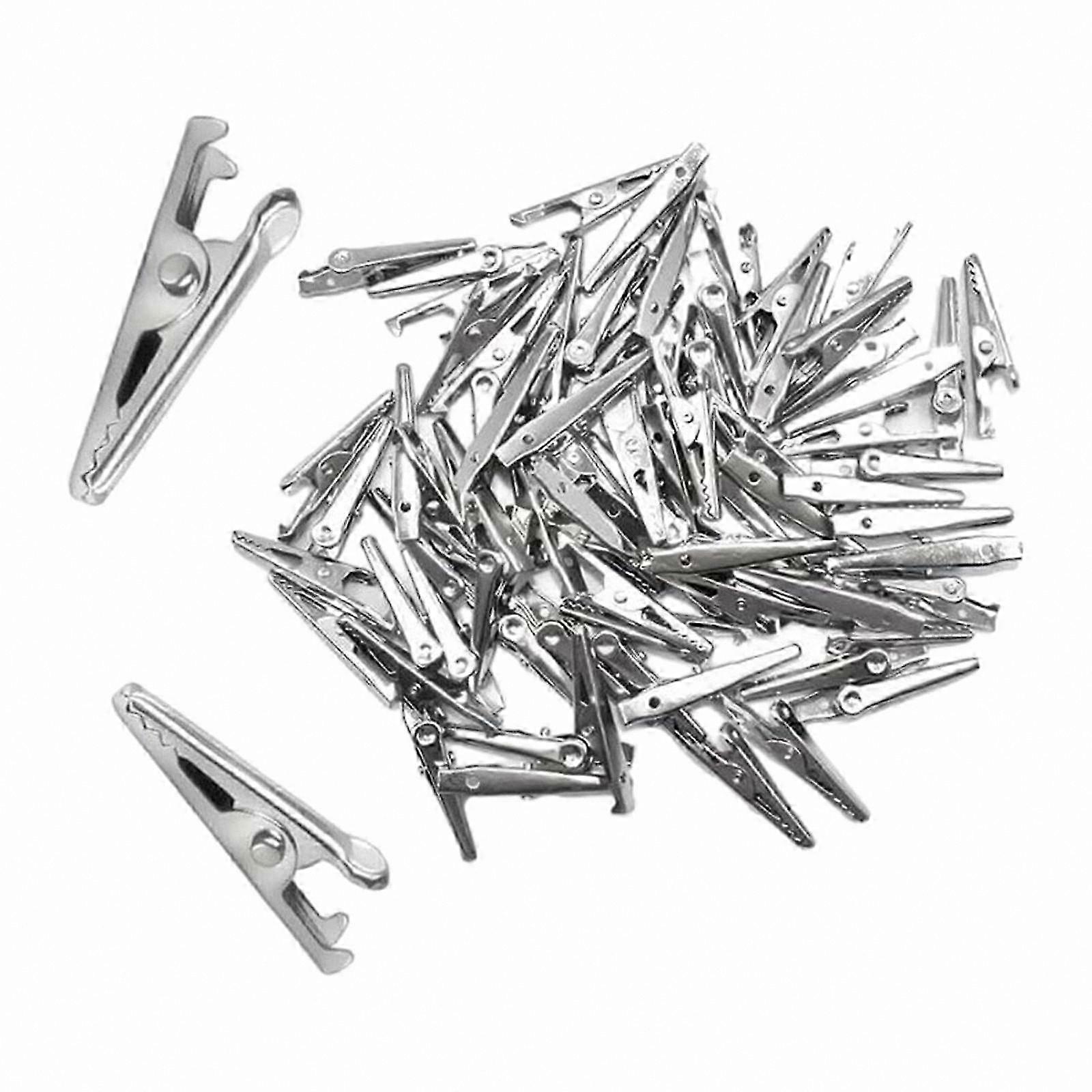 100Pcs Metal Alligator Clips for Electrical Testing, DIY Craft Projects