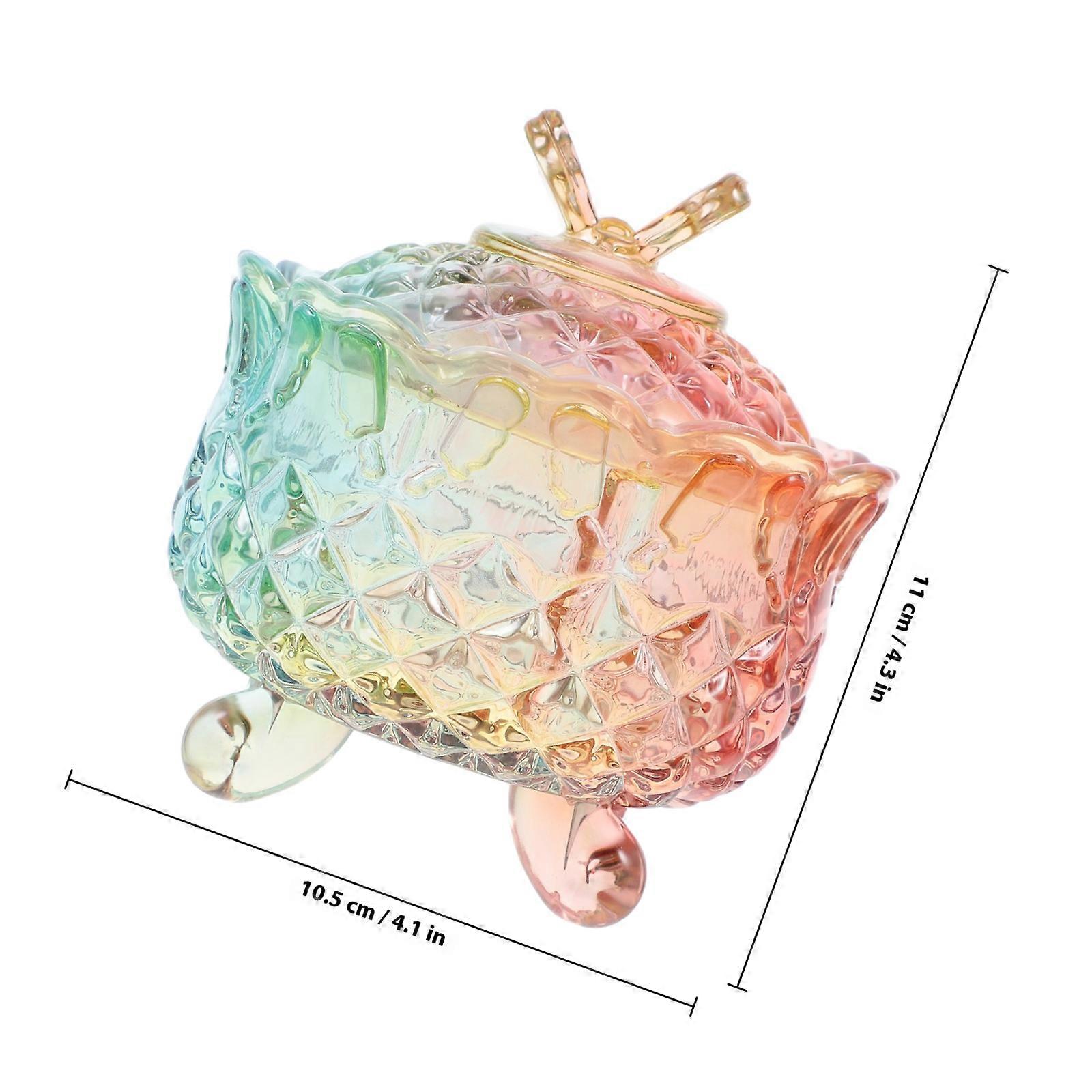 Glass Candy Jar with Lid for Storage Decorative Candy Holder