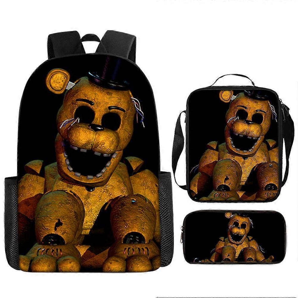 Five Nights Backpack, School Bag, Children's School Bag, Backpack, Men's Backpack, Laptop Backpack, Three-piece Backpack