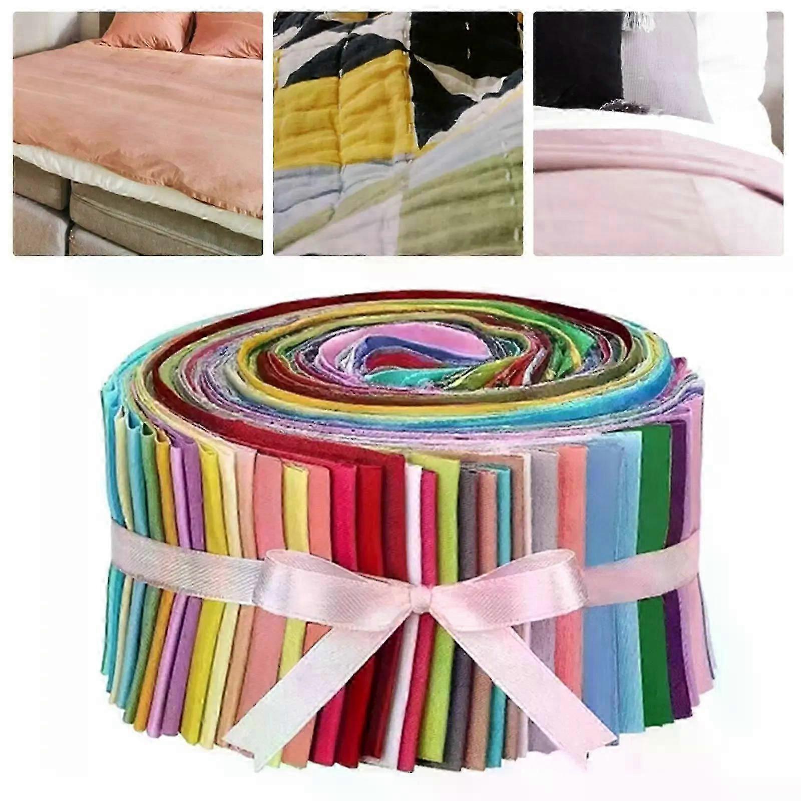 40 rolls of cotton jelly fabric, suitable for patchwork and scrapbooking.
