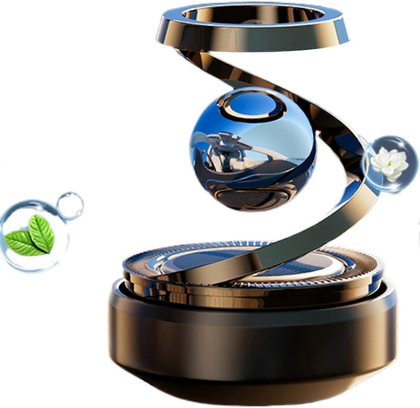 Solar Car Air Freshener with Automatic Solar Rotation, LongLasting Perfume Diffuser for Dashboard