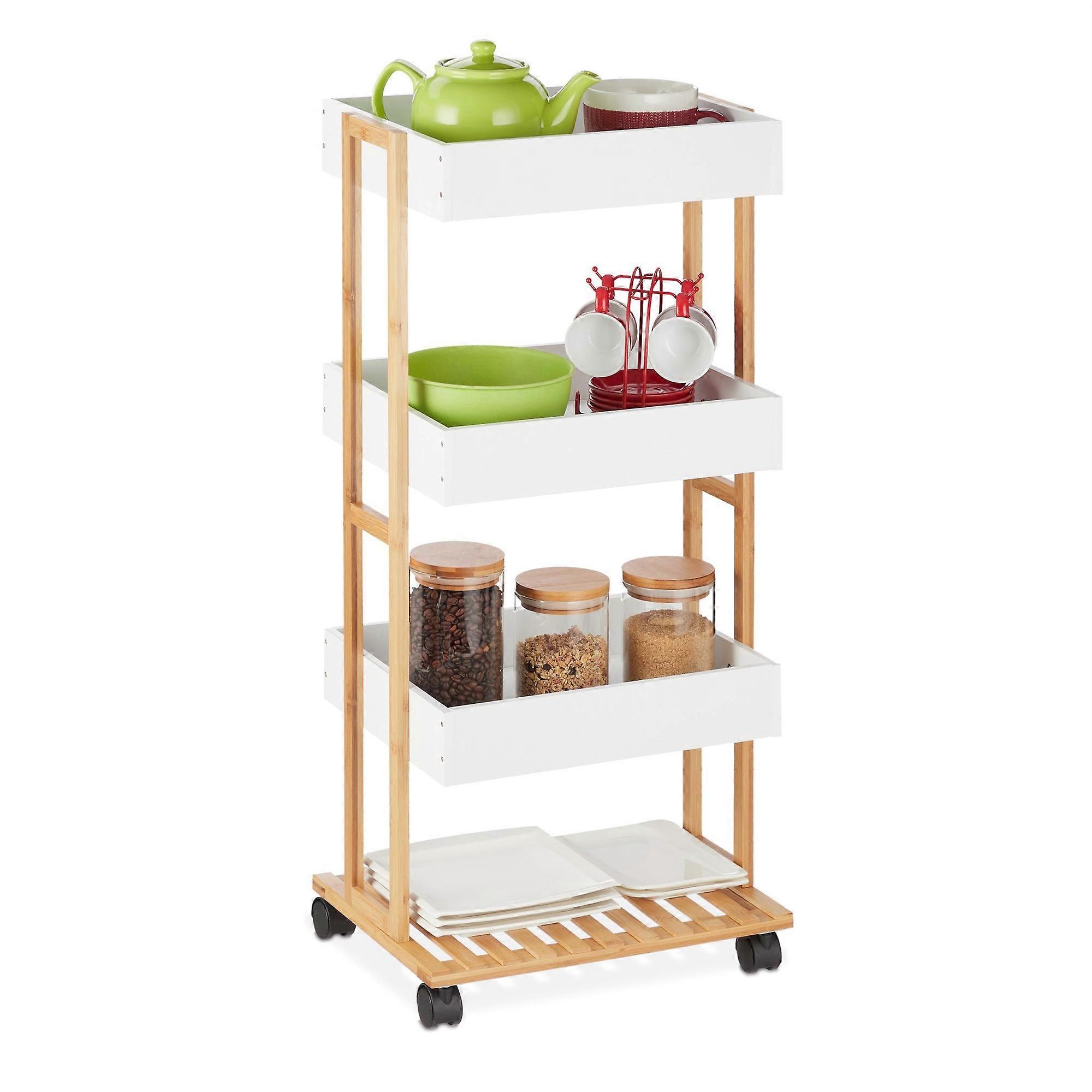 Serveringsvagn med 4 hyllplan