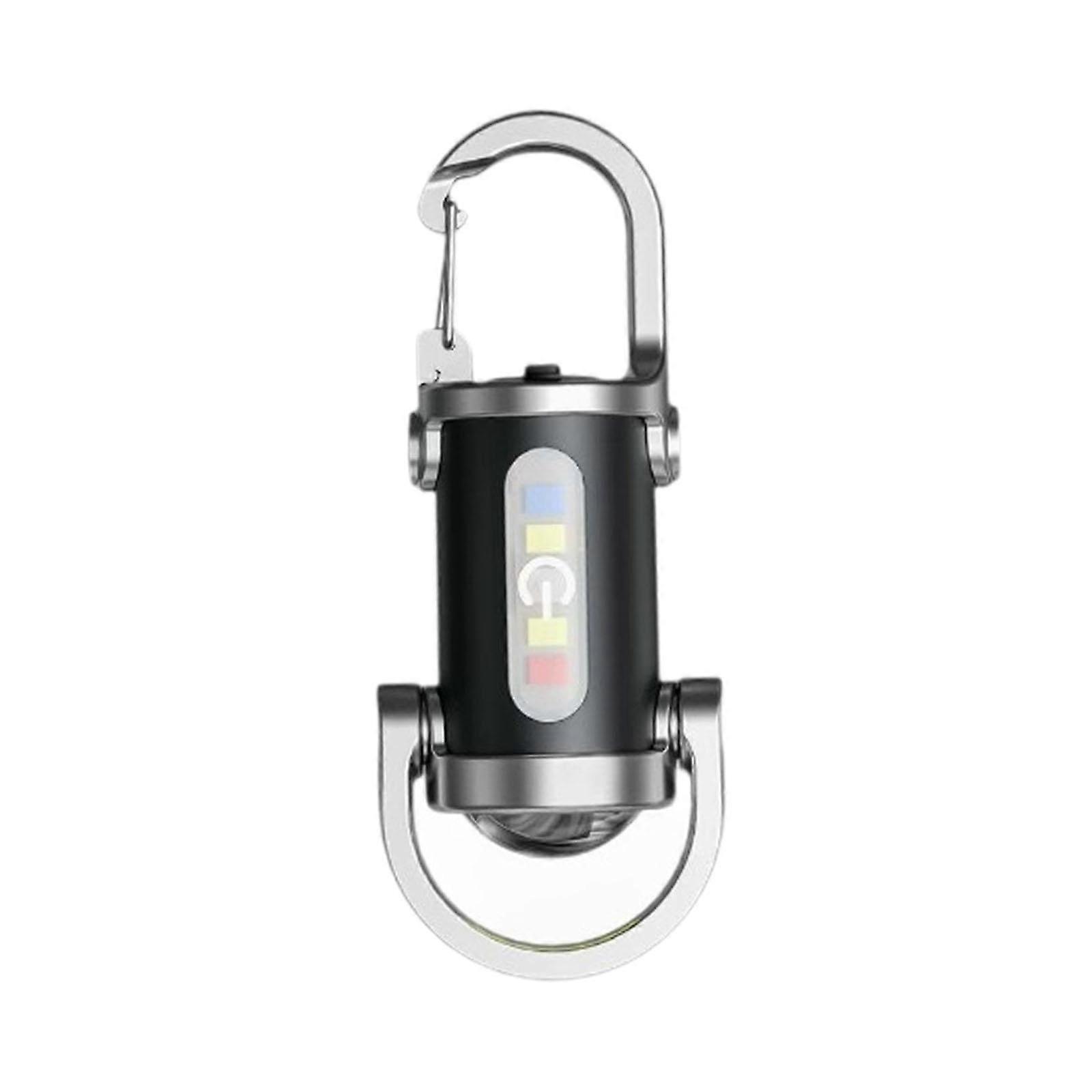 Rechargeable Keychain Flashlight USBC Waterproof Mini LED Light with 7 Modes for Camping Hiking