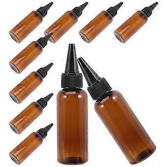 Hair Applicator Bottle Oil Dispenser for Storage 30Pcs Brown Plastic