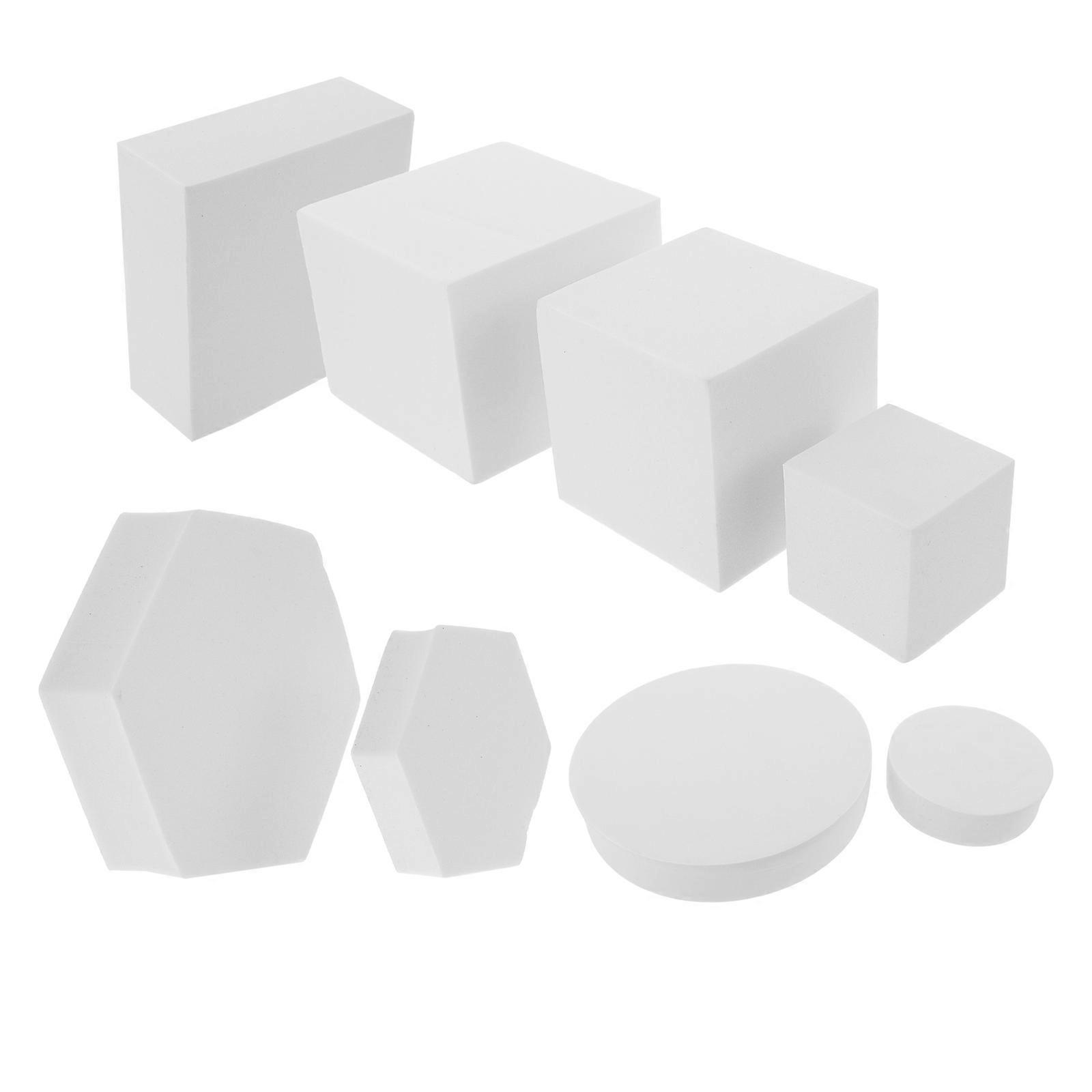 Three-Dimensional Geometry Geometric Solid Ornaments Room Decoration White 10*10*4cm Gift 8Pcs