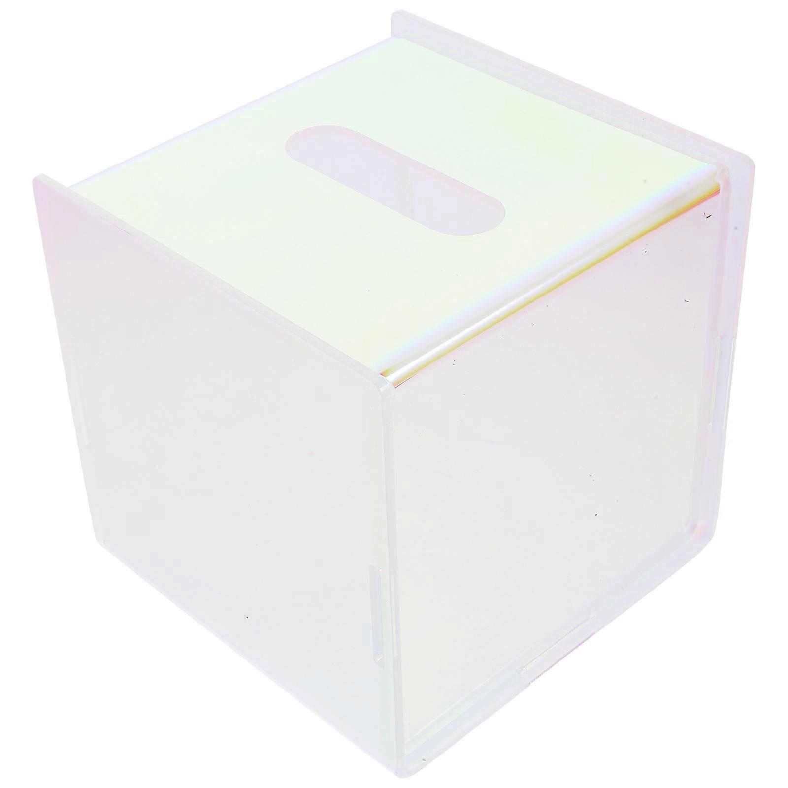 Acrylic Tissue Box Holder for Storage 2Pcs Transparent Tissue Box Dispenser
