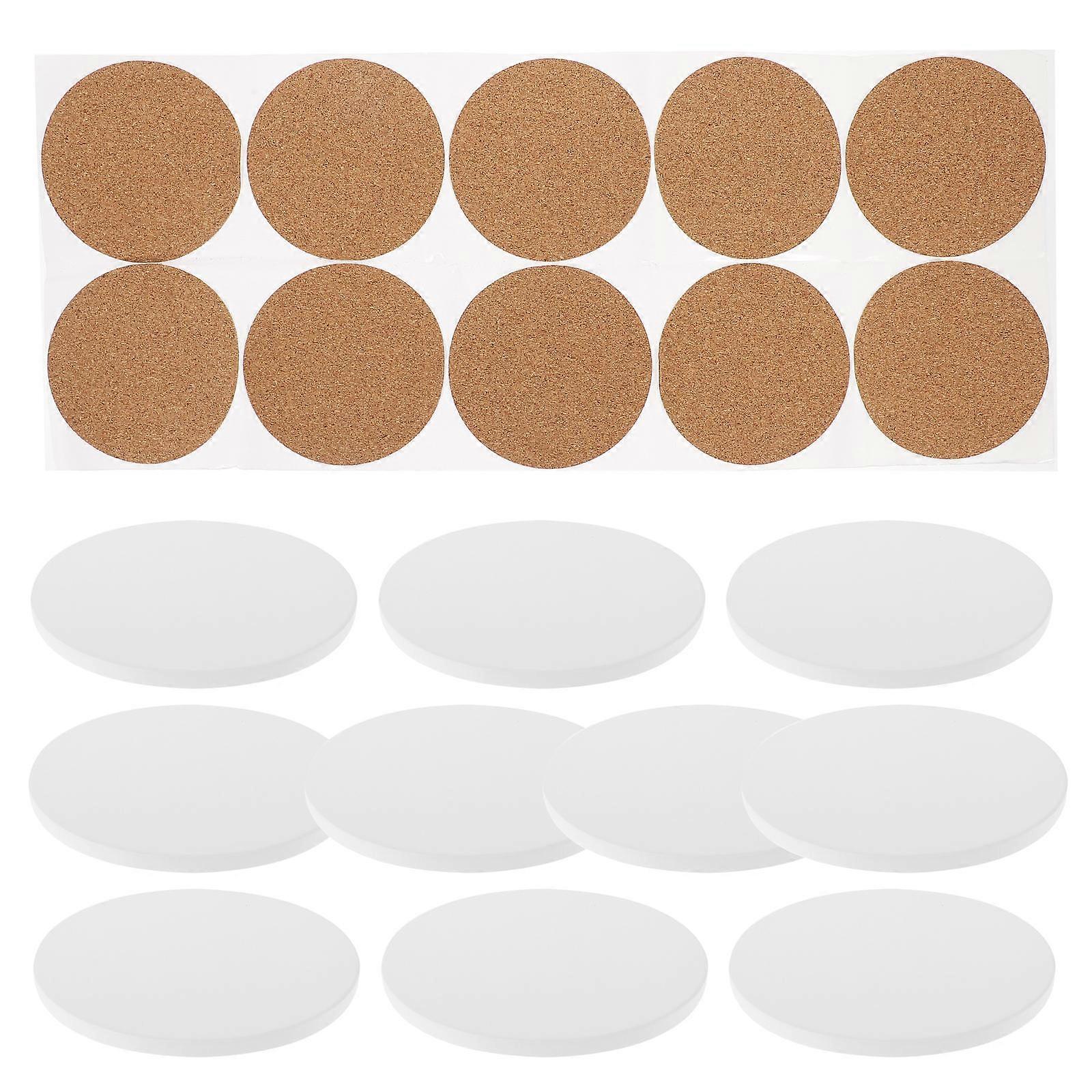 Kitchen Decor Cup Coasters For Table Multi Functional Use Ceramic Material 10Set