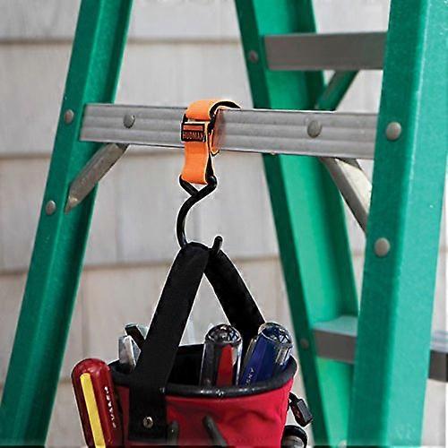 Cargo Tie Down Strap with Quick Hook, Bright Orange 10 Inch for Securing Small Loads and Gear