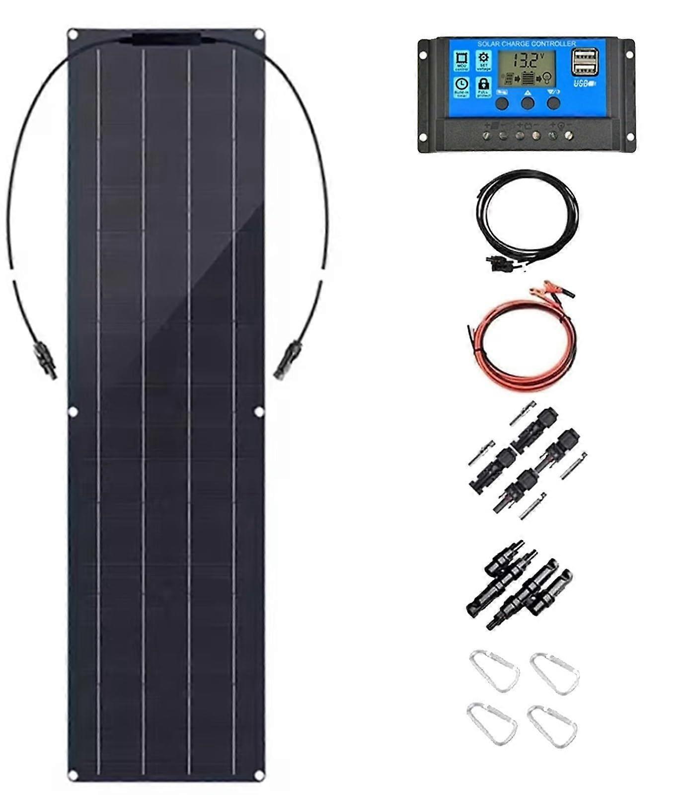 200W Portable Monocrystalline Solar Panel with 40A Controller for RV Boat Camping  Efficiency