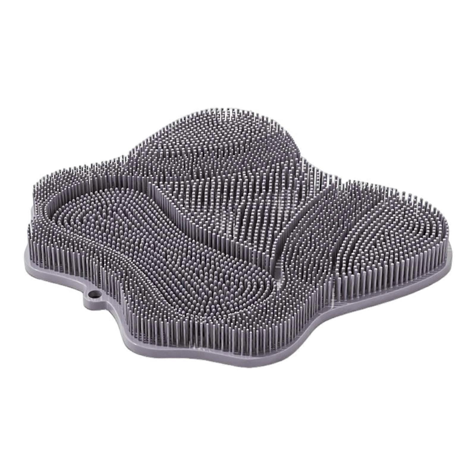 Versatile Back Scrubber with Suction Cup and Soft Bristles