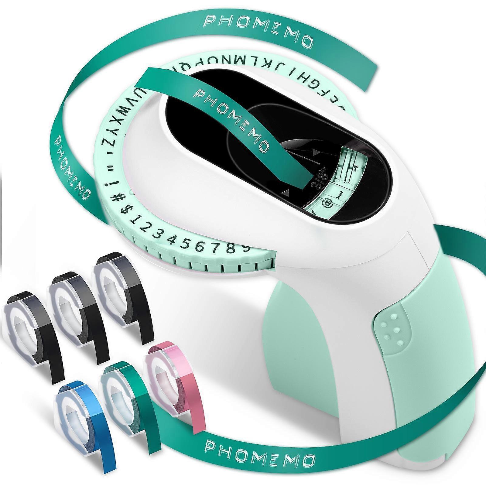 Phomemo E975 Embossing Label Maker With 6 Tapes Green