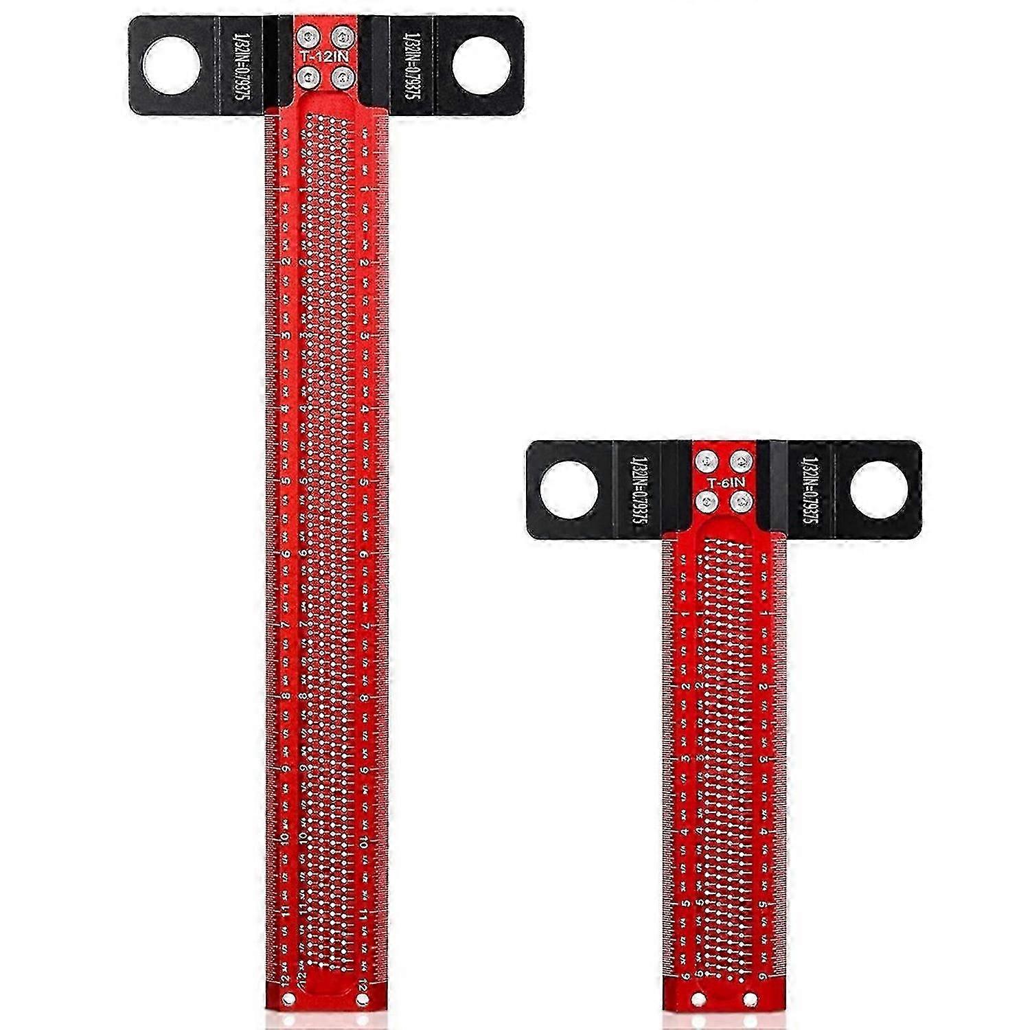 2 Pcs Precision Marking T Ruler Woodworking Scriber